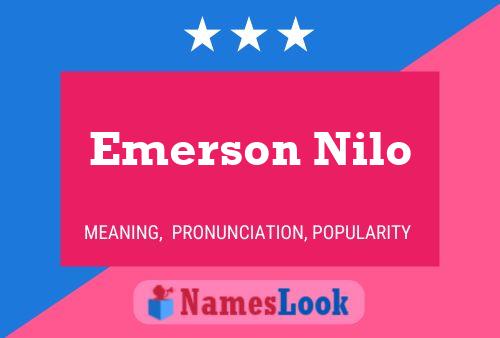 Póster del nombre Emerson Nilo