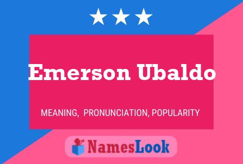 Póster del nombre Emerson Ubaldo