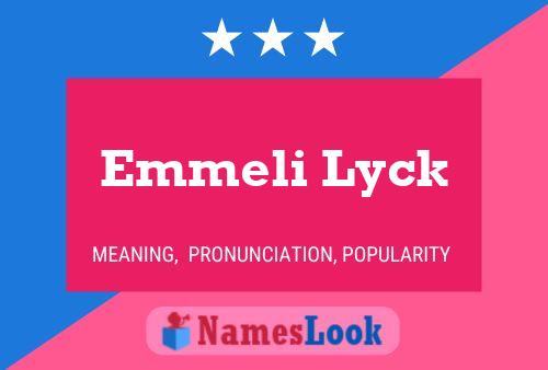 Póster del nombre Emmeli Lyck