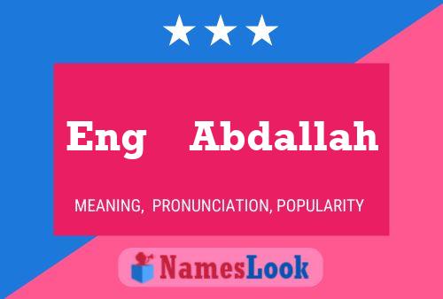 Póster del nombre Eng    Abdallah