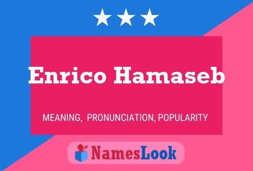 Póster del nombre Enrico Hamaseb