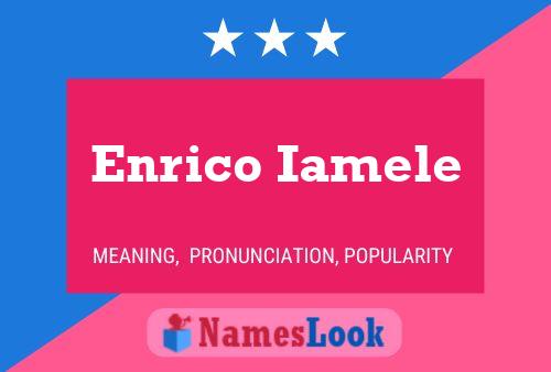 Póster del nombre Enrico Iamele