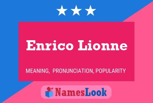 Póster del nombre Enrico Lionne