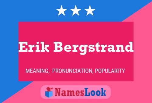 Póster del nombre Erik Bergstrand