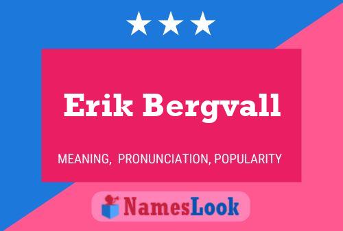 Póster del nombre Erik Bergvall