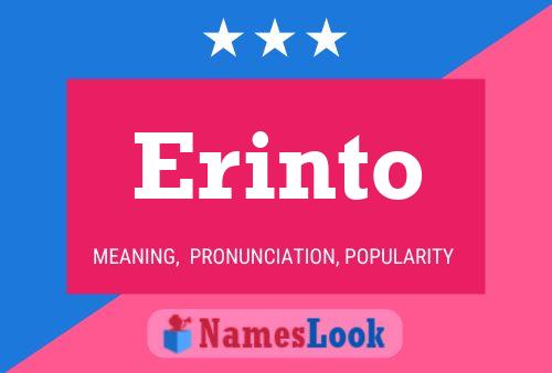 Póster del nombre Erinto