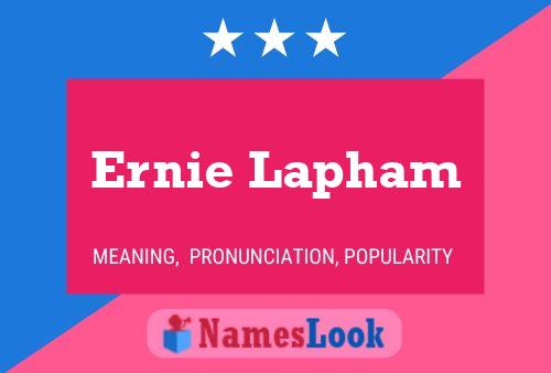 Póster del nombre Ernie Lapham