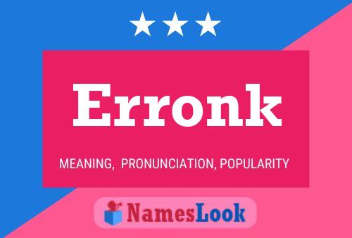 Póster del nombre Erronk