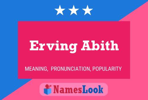 Póster del nombre Erving Abith