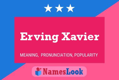 Póster del nombre Erving Xavier