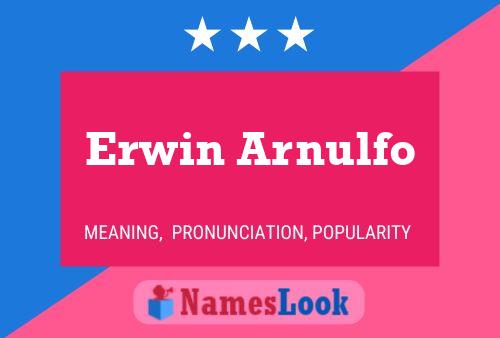 Póster del nombre Erwin Arnulfo