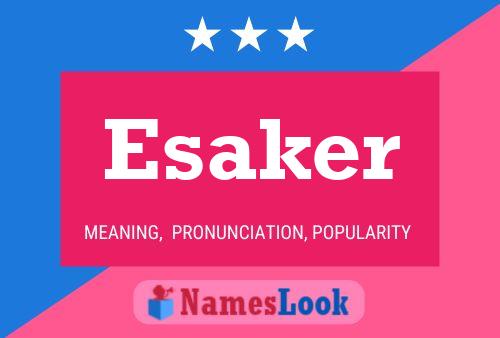 Póster del nombre Esaker