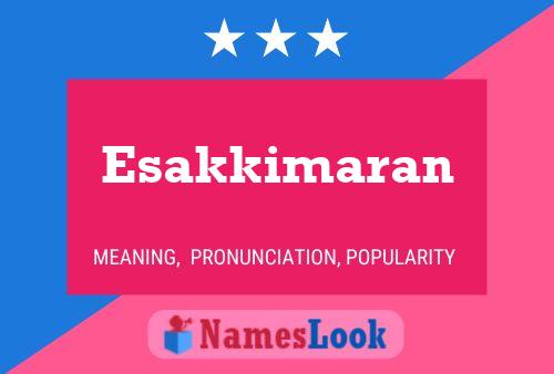 Póster del nombre Esakkimaran