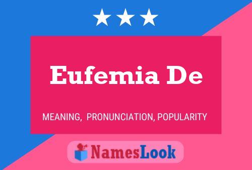 Póster del nombre Eufemia De