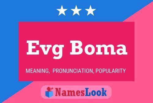 Póster del nombre Evg Boma