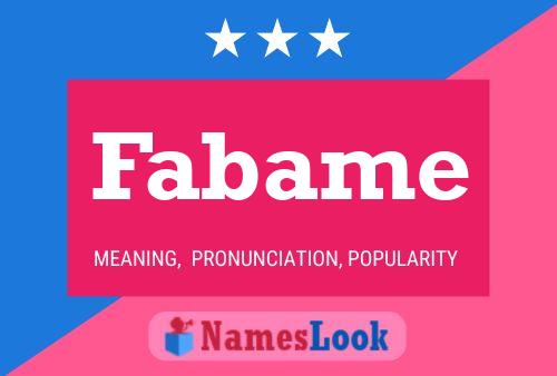 Póster del nombre Fabame