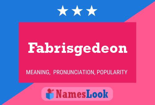 Póster del nombre Fabrisgedeon