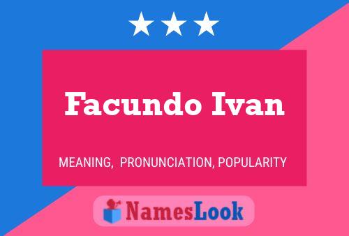 Póster del nombre Facundo Ivan