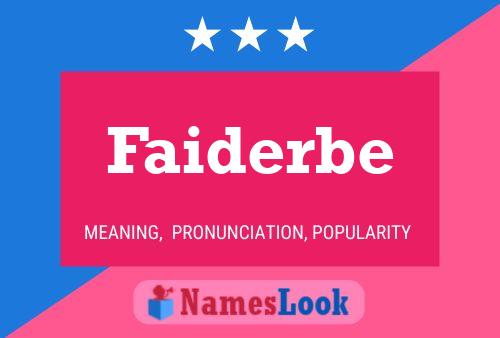 Póster del nombre Faiderbe