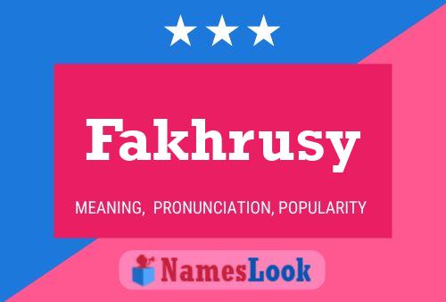 Póster del nombre Fakhrusy