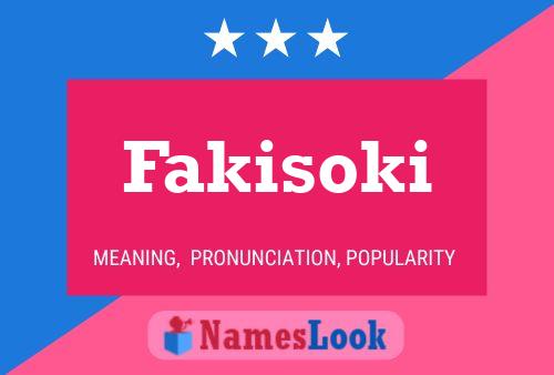 Póster del nombre Fakisoki