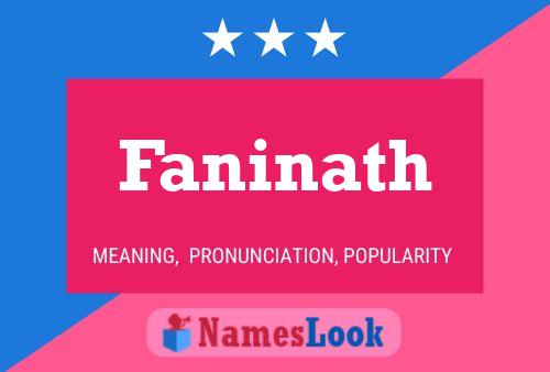 Póster del nombre Faninath