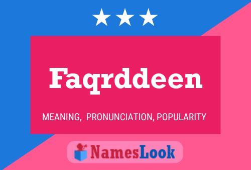 Póster del nombre Faqrddeen