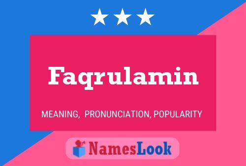 Póster del nombre Faqrulamin