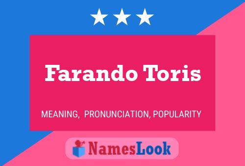 Póster del nombre Farando Toris