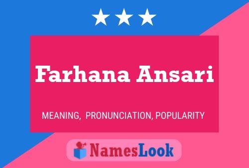 Póster del nombre Farhana Ansari