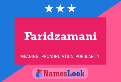 Póster del nombre Faridzamani