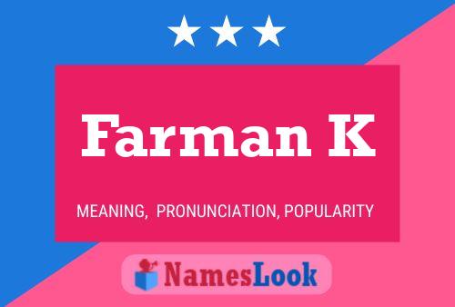 Póster del nombre Farman K