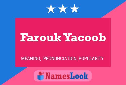 Póster del nombre Farouk Yacoob