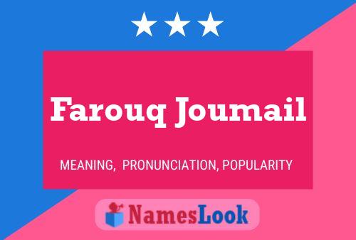 Póster del nombre Farouq Joumail