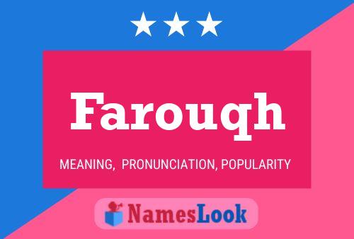 Póster del nombre Farouqh