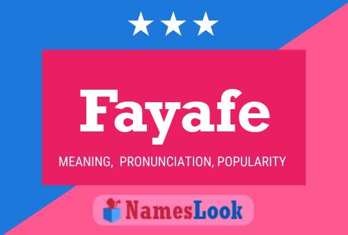 Póster del nombre Fayafe