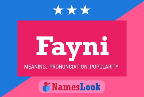 Póster del nombre Fayni