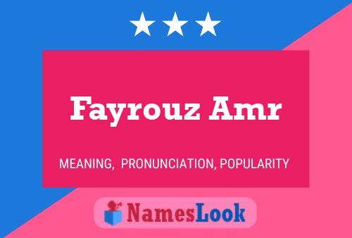 Póster del nombre Fayrouz Amr