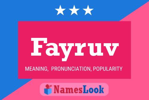 Póster del nombre Fayruv