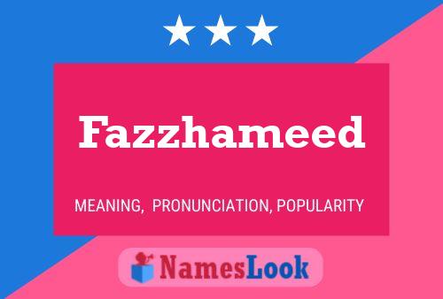 Póster del nombre Fazzhameed