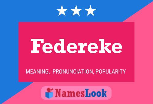 Póster del nombre Federeke