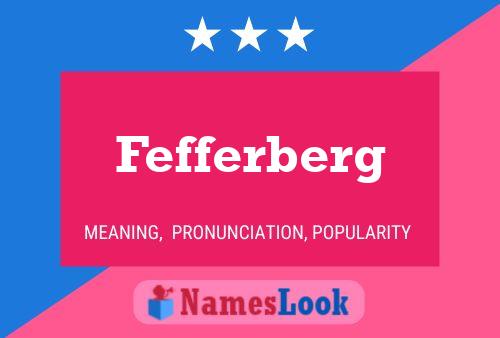 Póster del nombre Fefferberg