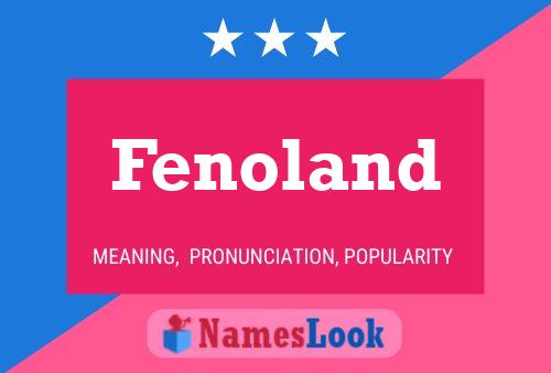 Póster del nombre Fenoland