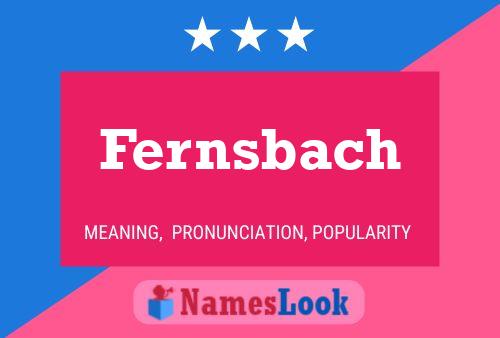 Póster del nombre Fernsbach