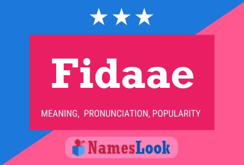 Póster del nombre Fidaae