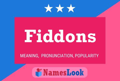 Póster del nombre Fiddons