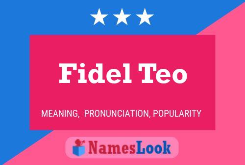 Póster del nombre Fidel Teo