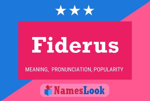 Póster del nombre Fiderus