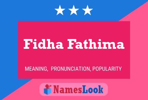 Póster del nombre Fidha Fathima