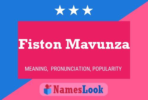 Póster del nombre Fiston Mavunza